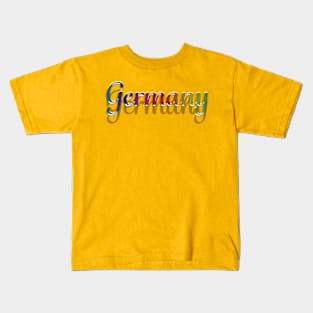 Germany in multicolor with shadow Kids T-Shirt